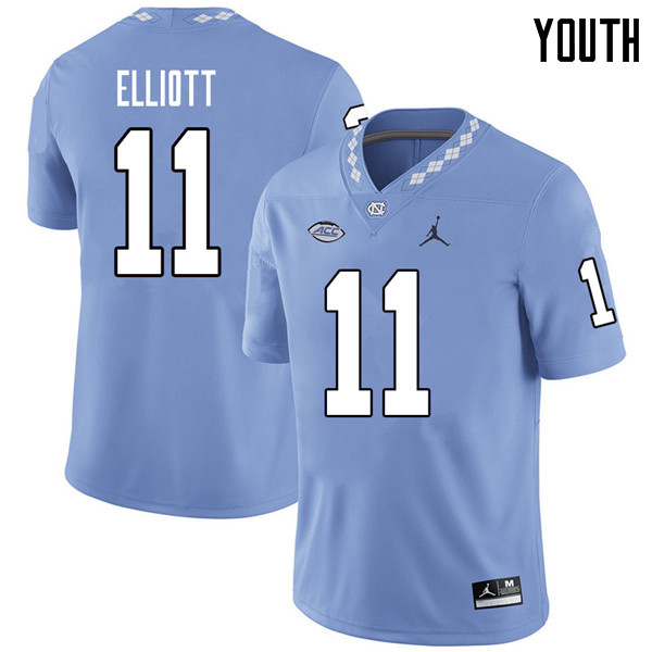 Jordan Brand Youth #11 Nathan Elliott North Carolina Tar Heels College Football Jerseys Sale-Carolin